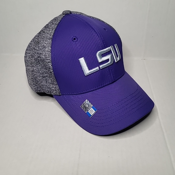 Men's Russell Purple/Gray LSU Tigers NCAA Bracket Adjustable Hat Cap New - Picture 3 of 6